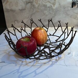 Wrought Iron Branch Brutalist Large Bowl